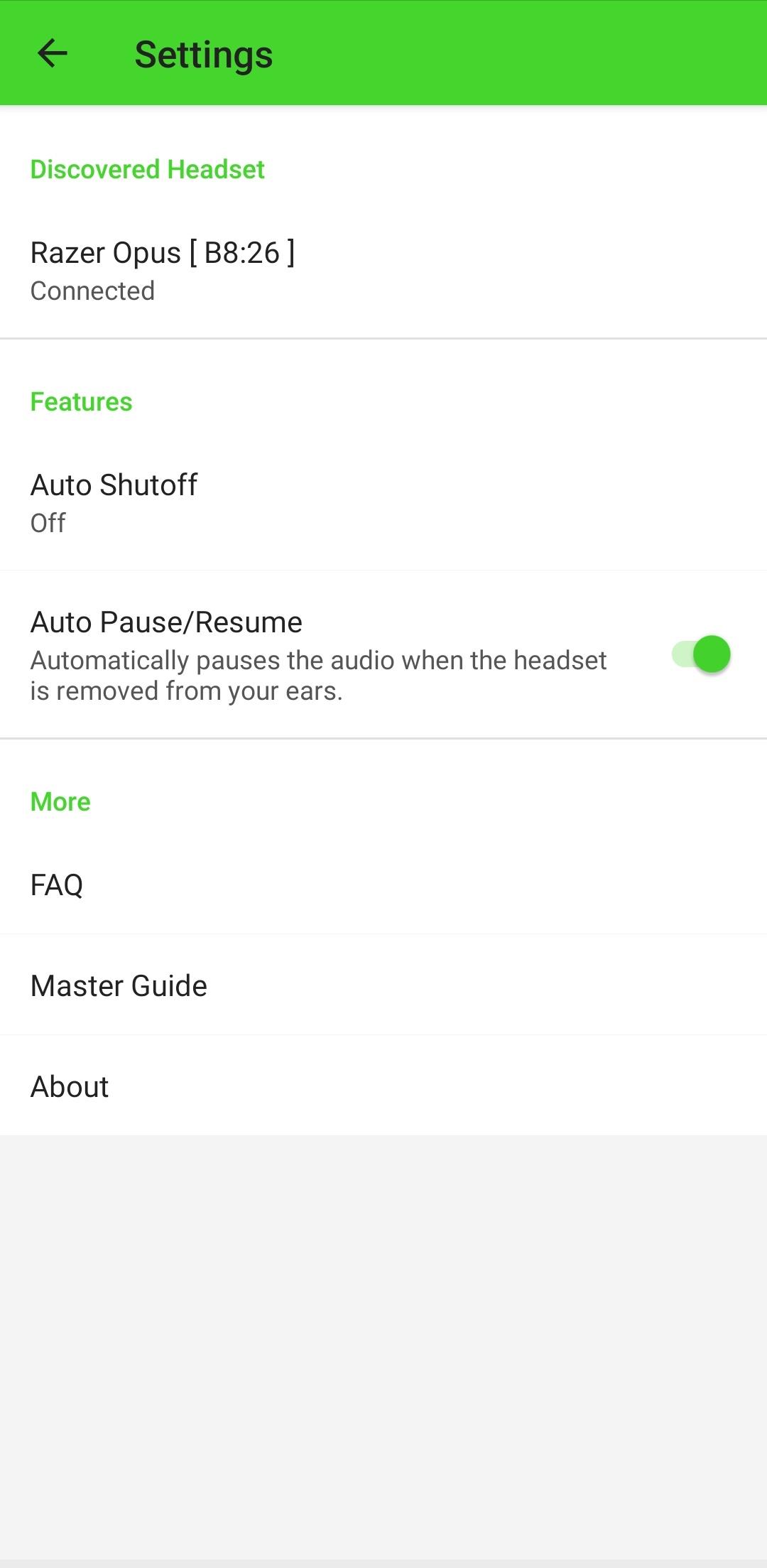 Toggle the Auto Pause/Resume setting on or off based on your preference