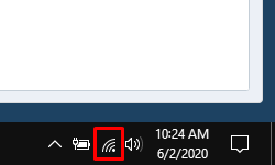 WiFi icon on Windows system tray