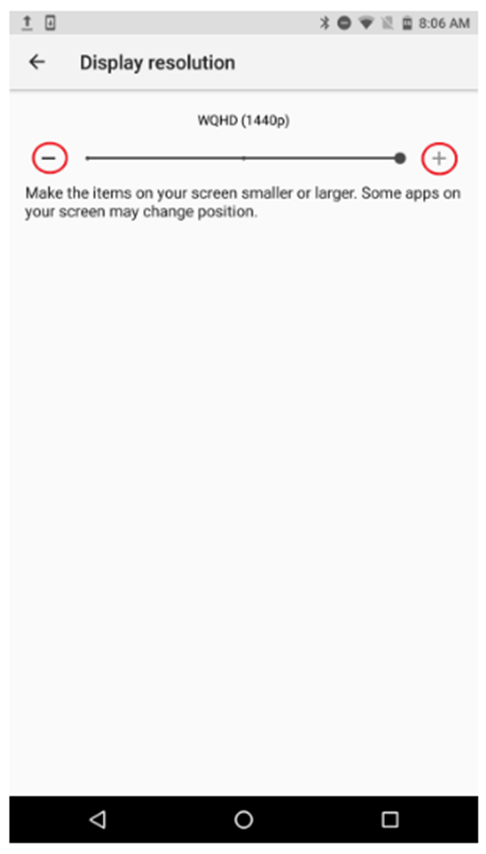 Adjust Razer Phone display resolution