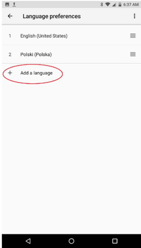 Select Add a language