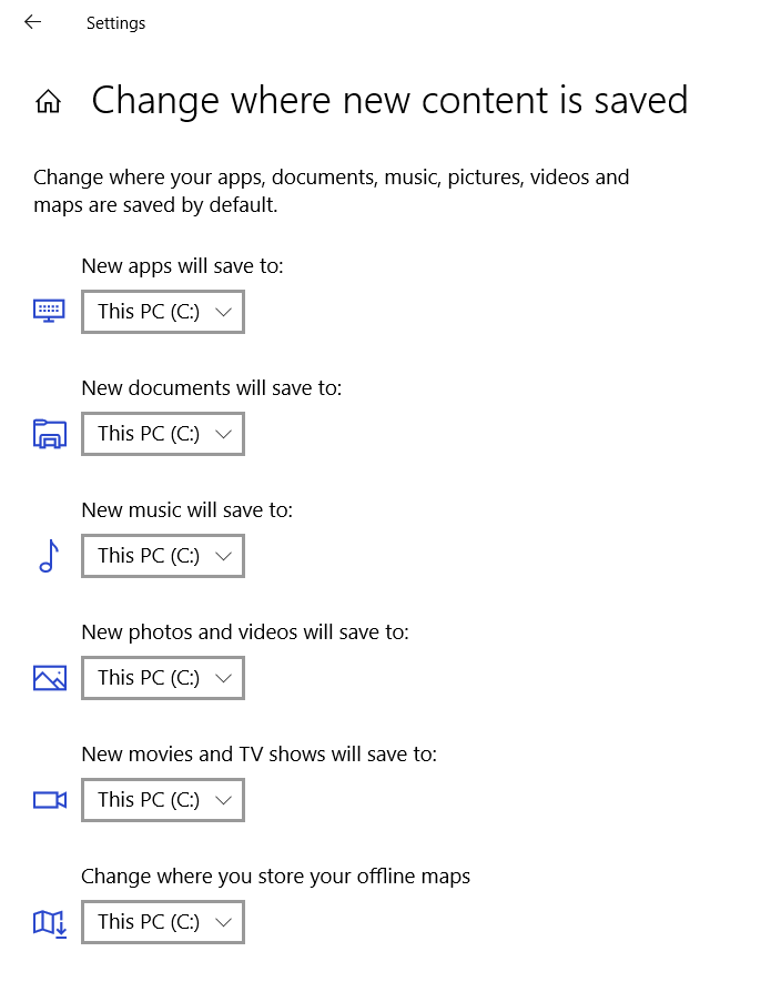Change save location