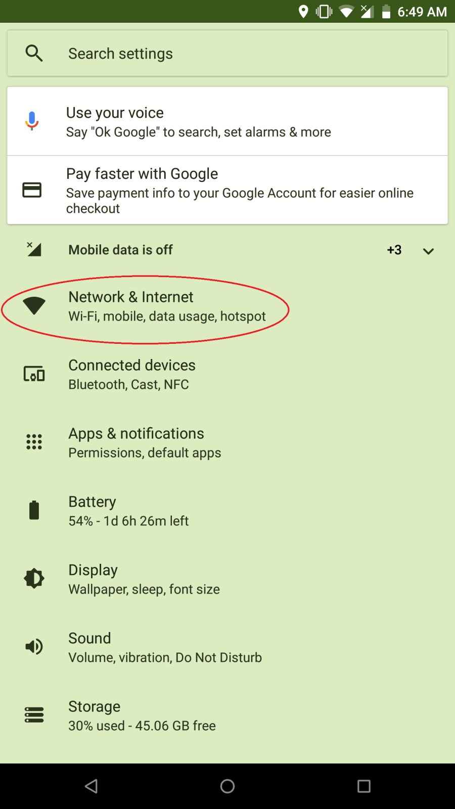 My Razer Phone cannot connect to a network service