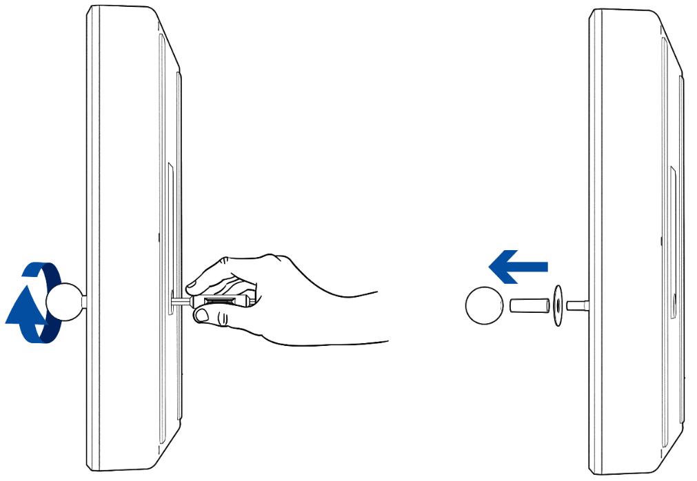 rotate the ball top grip counterclockwise