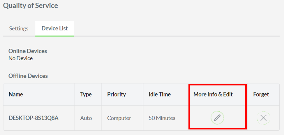 More Info and Edit icon