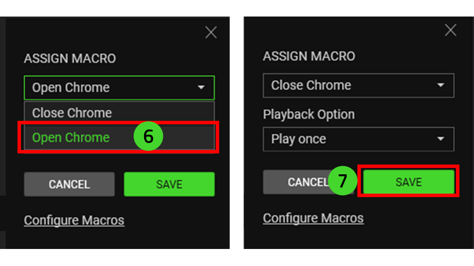 How can I assign macros to my Razer mouse buttons?