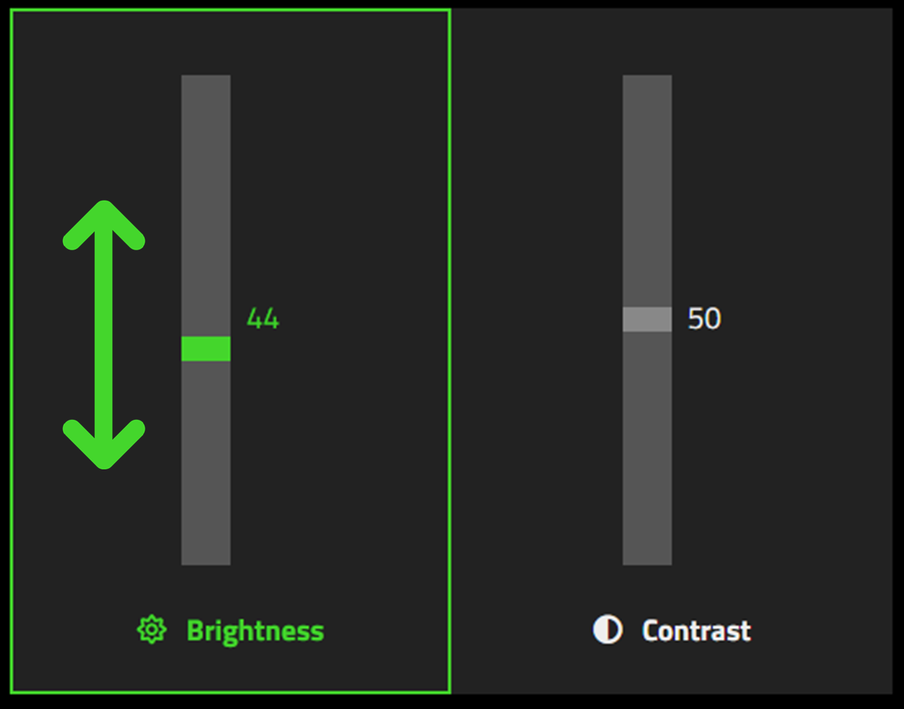 Move the sliders up and down