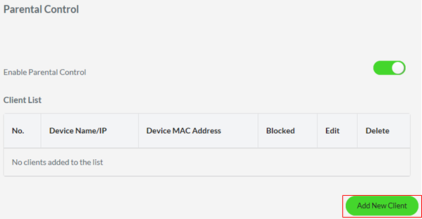 Select Add new Client