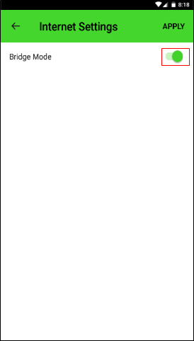 Enable Bridge Mode