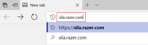 Web URL of the Razer Sila UI on the address bar