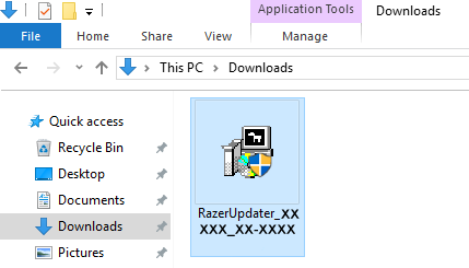 Run the Razer Blade 15” Advanced and Studio Edition (2020) EC Updater