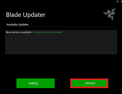 Click UPDATE to proceed