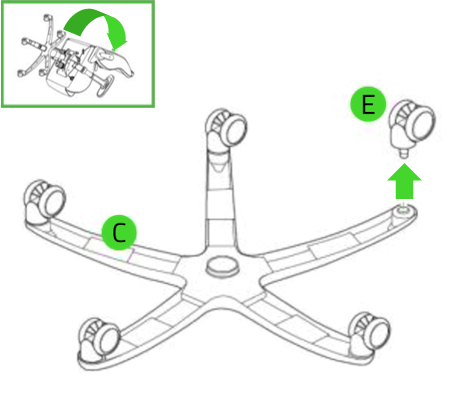 Pulling out caster wheels