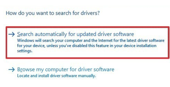 Locate and install driver software