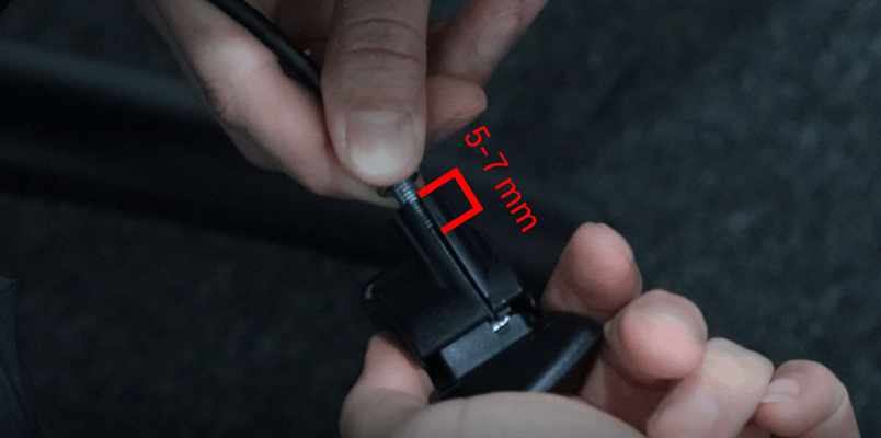 Image showing leaving about 5-7 mm of the bolt end