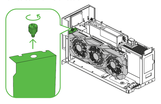 Turn the thumbscrew counter-clockwise to remove
