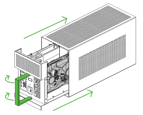 Replace Razer Tomahawk Gaming Desktop compartment back to enclosure