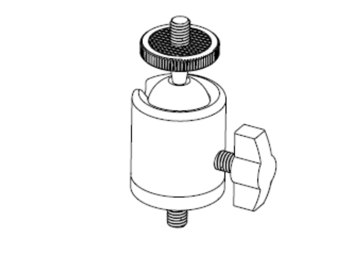 Illustration of the ball-mount of the Razer Ring Light 