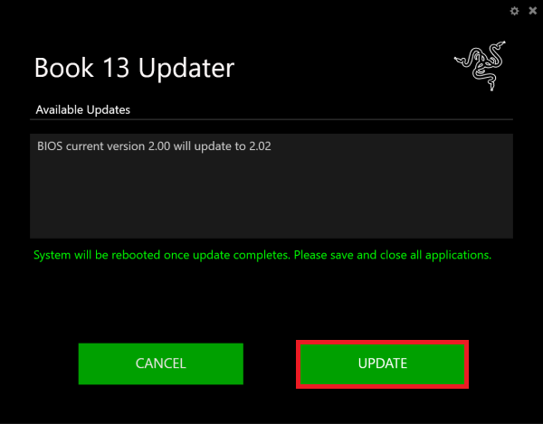 Click NEXT to proceed with the update