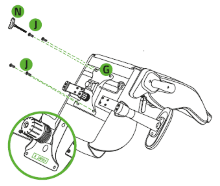 remove screws under seat