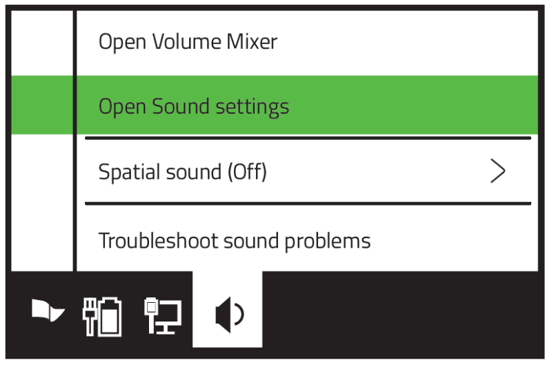 Open Sound Settings