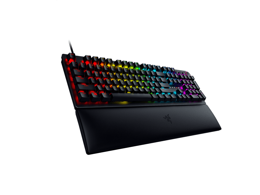 Medium shot of the Razer Huntsman V2 gaming keyboard