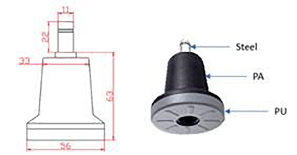 Razer Universal Chair Caster Studs | RC81-03950 product layout