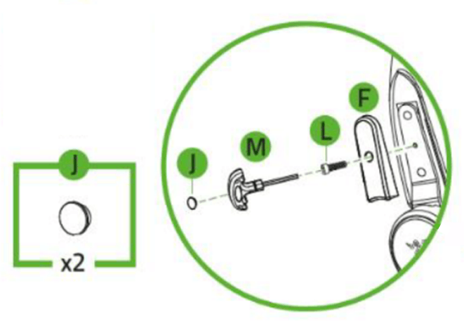 Razer Enki plastic screw caps