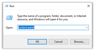 Run Control Panel