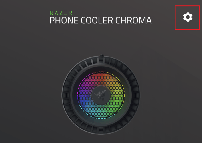 Razer Phone Cooler Chroma Settings icon