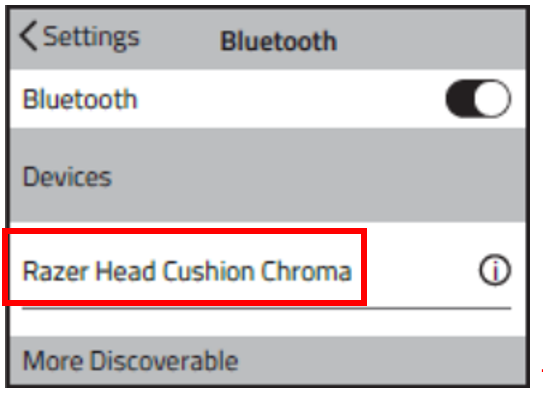 Pair the Razer Head Cushion Chroma on iOS