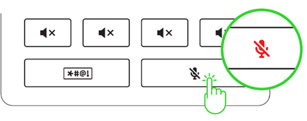 Microphone mute button