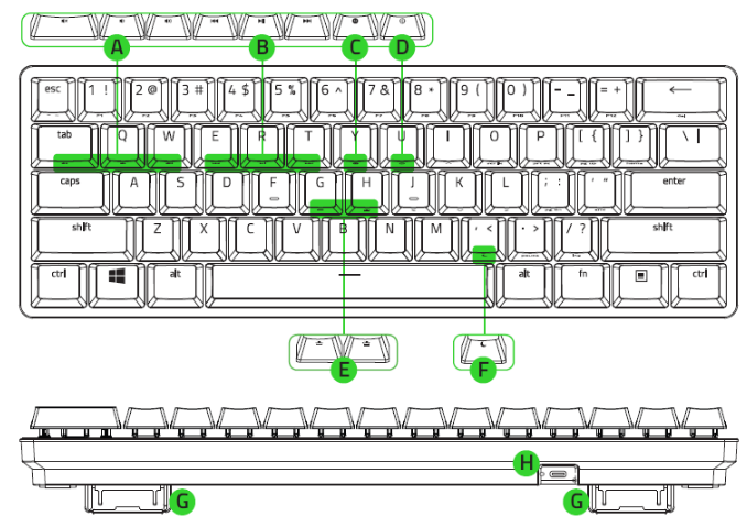 Razer Huntsman Mini Analog Device Layout
