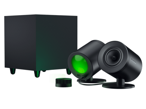 スピーカー・ウーファー Razer Nommo Chroma Amazon.com: Razer Nommo Chroma - Computer Speakers, Rear