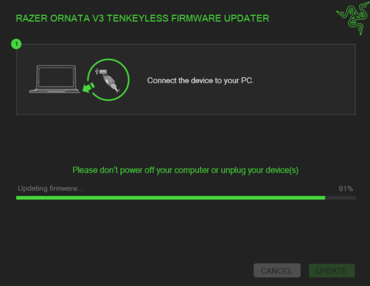 Wait for the update to complete