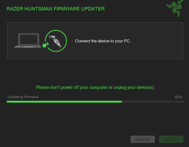 Wait until update process is complete window
