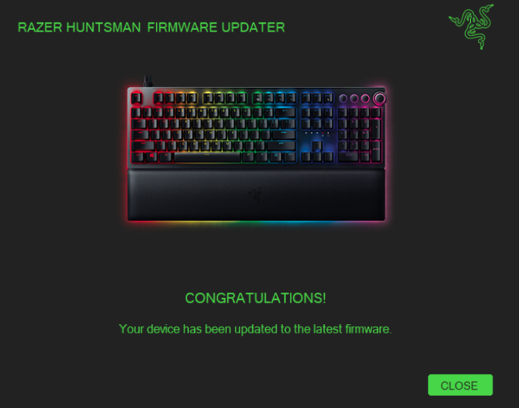 Update process completion window