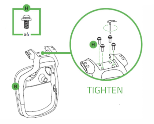 Razer Fujin Pro fasten screws
