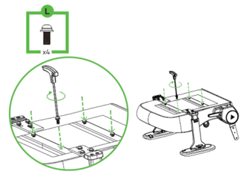 Razer Iskur V2 fasten the screws into the seat base