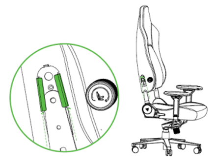 Razer Iskur V2 detach the backrest from the seat