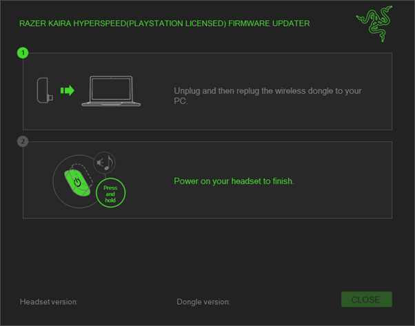 Updater window showing the completion of the update process