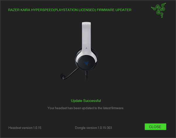 Updater window showing the completion of the update process