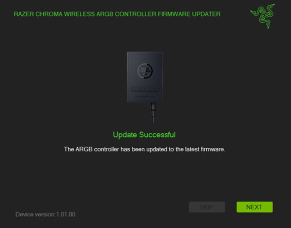 Updater initiation window