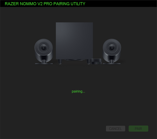 window showing pairing process in progress