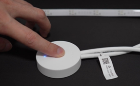 image showing the power button being pressed