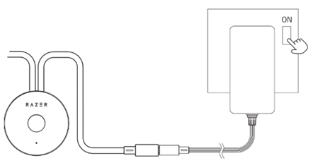 Illustration showing the power switch being turned off