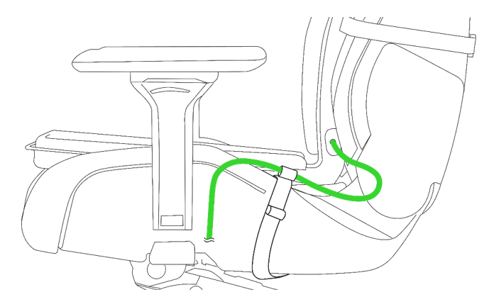 Razer Freyja chair cushion power cable