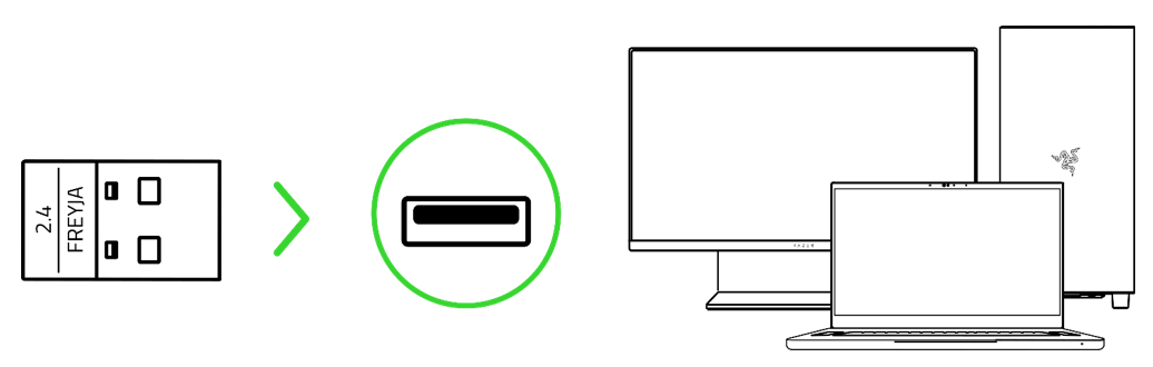 Razer Freyja chair cushion USB port