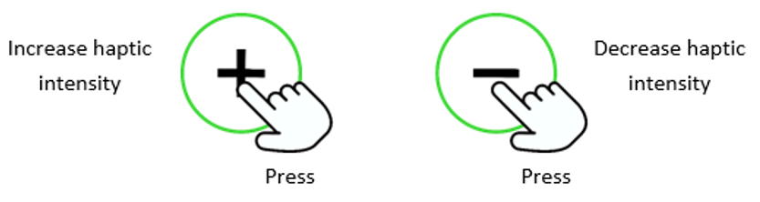 Razer Freyja haptic intensity buttons