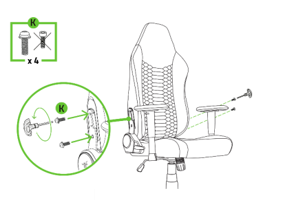 Razer Iskur V2 X unfasten screws