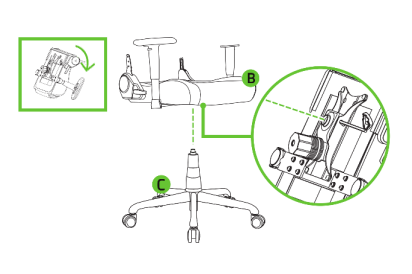 Razer Iskur V2 X remove piston and starbase from the seat